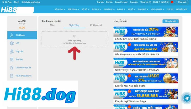 Thực Hiện Rút Tiền Hi88 Về Tài Khoản Ngay Khi Đã Thấy Đủ